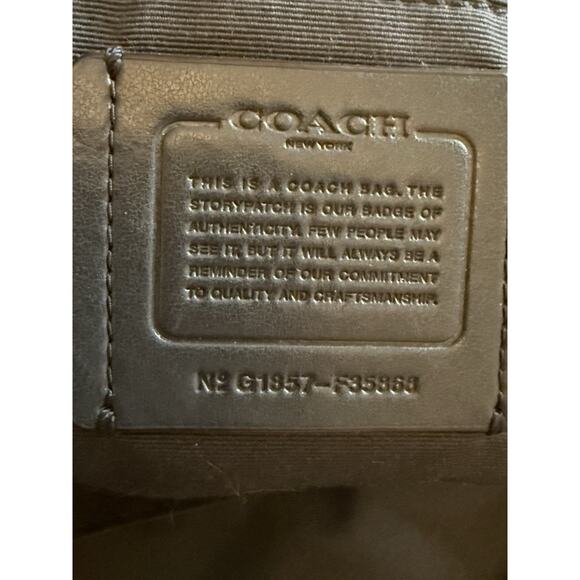 Coach AVA Leather Metallic Teal Tote G1857-F35850 Shoulder Handbag - Picture 10 of 16